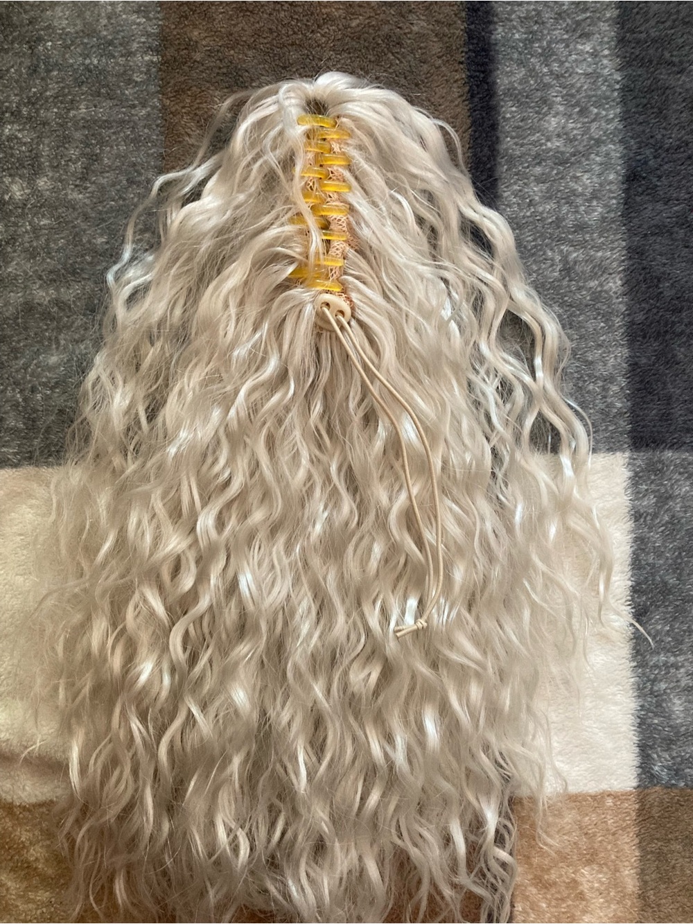 Designer Hair Long Wavy Clip-In Extension - Platinum Blonde - Picture 8 of 9